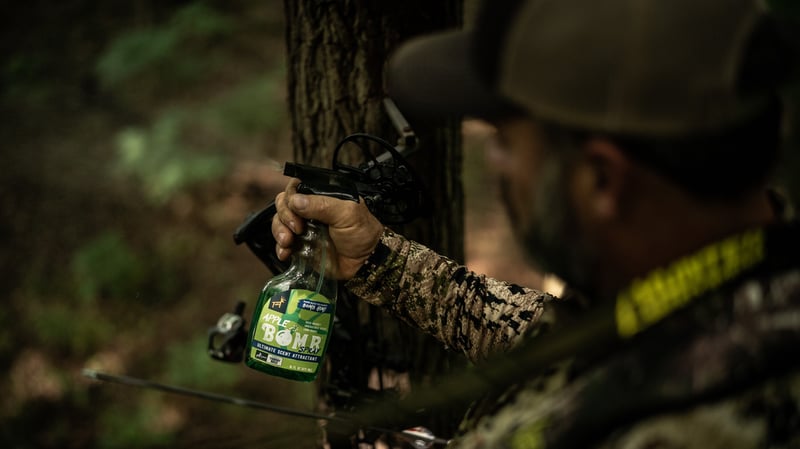 Apple Bomb Spray deer cover scent.